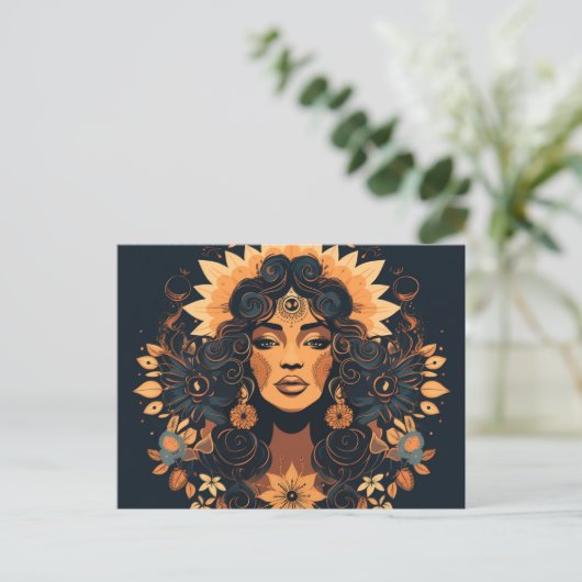Goddess Postcard Postkarte (Stehend Vorderseite)