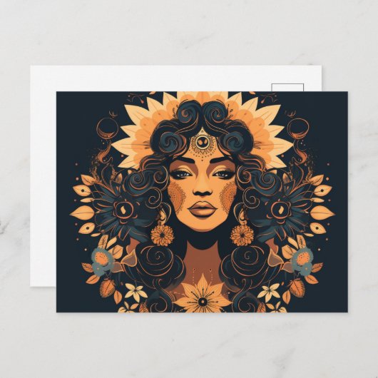 Goddess Postcard Postkarte (Vorne/Hinten)