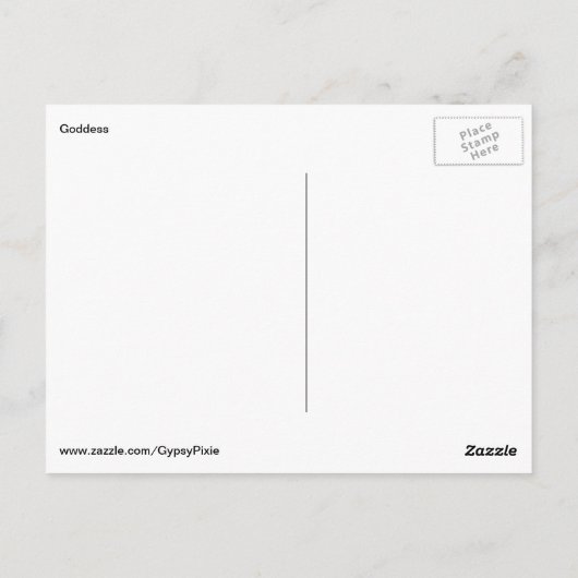 Goddess Postcard Postkarte (Rückseite)