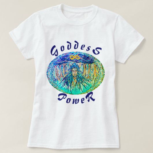 Goddess Power Colorful Infinity Deity T-Shirt (Design vorne)