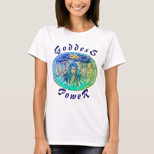 Goddess Power Colorful Infinity Deity T-Shirt (Vorderseite)