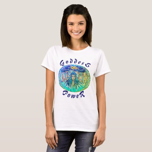 Goddess Power Colorful Infinity Deity T-Shirt (Vorne ganz)