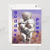 Goddess Power - Venus von Willendorf Postkarte (Vorne/Hinten)
