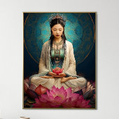 Goddess Quan Yin High Frequency Portrait Painting Poster