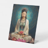 Goddess Quan Yin High Frequency Portrait Painting Sockelschild (Vorderseite)