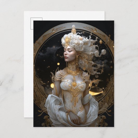 Goddess Queen Fantasy Art Postcard Postkarte (Vorne/Hinten)