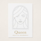 Goddess Queen White Earring Display Card (Vorderseite)
