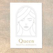 Goddess Queen White Earring Display Card
