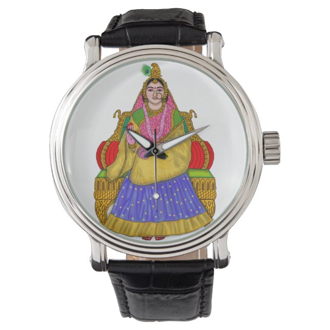 Goddess Radha Clock Armbanduhr (Vorderseite)