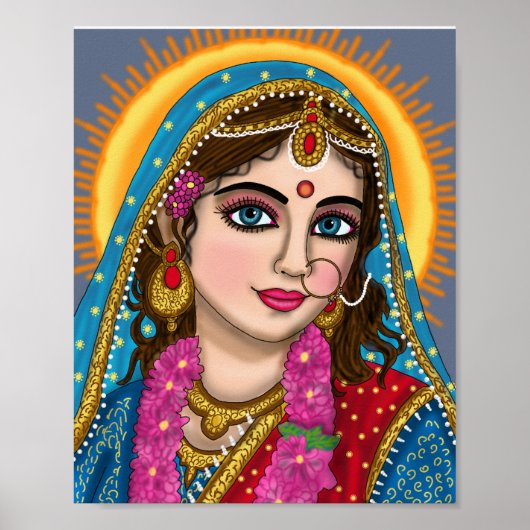 Goddess Radha Poster | Divine Hindu Devi Radha Spi (Vorne)