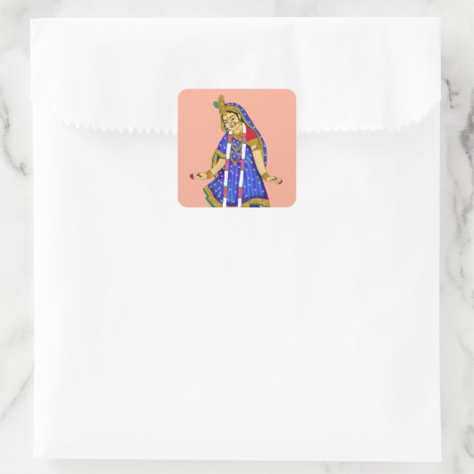 Goddess Radha Sticker (Tasche)