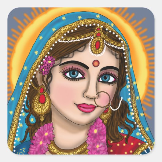 Goddess Radha Sticker | Divine Hindu Devi Radha Sp (Vorderseite)