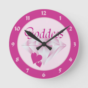 Goddess Runde Wanduhr
