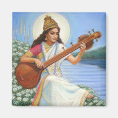 Goddess Sarasvati Magnet (Vorne)