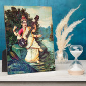 Goddess Saraswati by Raja Ravi Varma Fotoplatte (Seite)