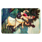 Goddess Saraswati by Raja Ravi Varma Magnet (Horizontal)