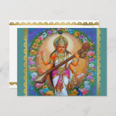 Goddess Saraswati Hindu Goddess Postkarte (Vorne/Hinten)