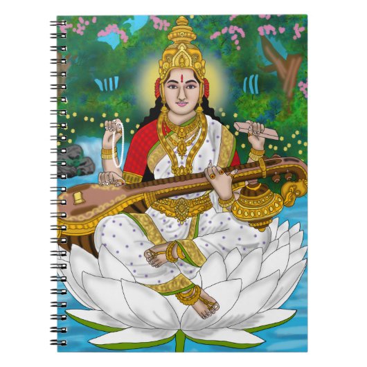 Goddess Saraswati  Notizblock (Vorderseite)