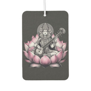 Goddess Saraswati on Lotus Autolufterfrischer
