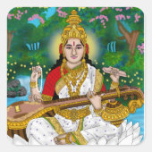 Goddess Saraswati Sticker (Vorderseite)