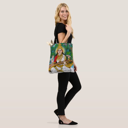 Goddess Saraswati Tote Tasche (Am Model)