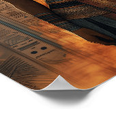 Goddess Sekhmet Abstrakte ägyptische Lioness Art Poster (Ecke)