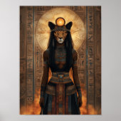 Goddess Sekhmet Abstrakte ägyptische Lioness Art Poster (Vorne)