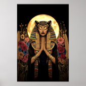 Goddess Sekhmet: Ägyptische blorfarbige Fantasie Poster (Vorne)