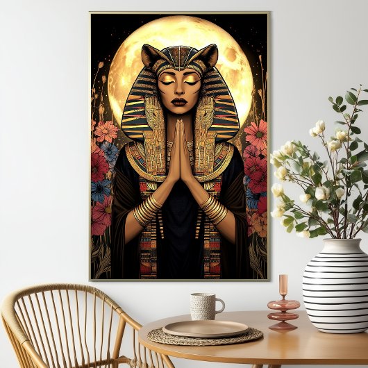 Goddess Sekhmet: Ägyptische blorfarbige Fantasie Poster