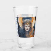 Goddess Solar Eclipse 2024 Custom Memento Glas (Rückseite)