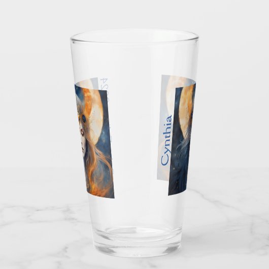 Goddess Solar Eclipse 2024 Custom Memento Glas (Rechts)