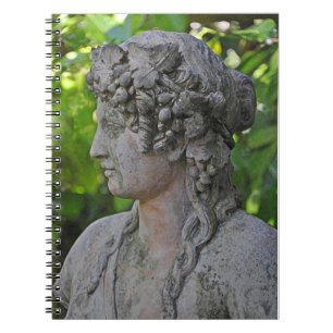 Goddess-Statue im Garten Notizblock