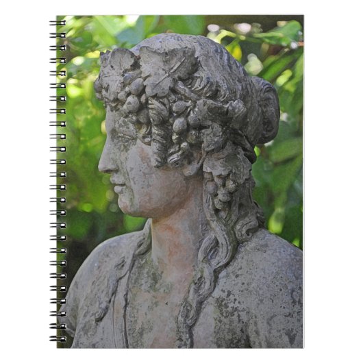Goddess-Statue im Garten Notizblock (Vorderseite)