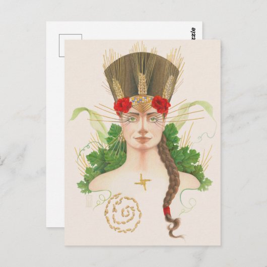 Goddess Tailtiu Postkarte (Vorne/Hinten)