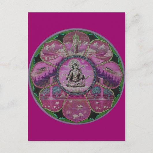 Goddess Tara Mandala Postcard Postkarte (Vorderseite)