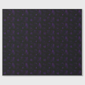 Goddess Tattoo Pattern – Black & Purple Geschenkpapier (Flach)
