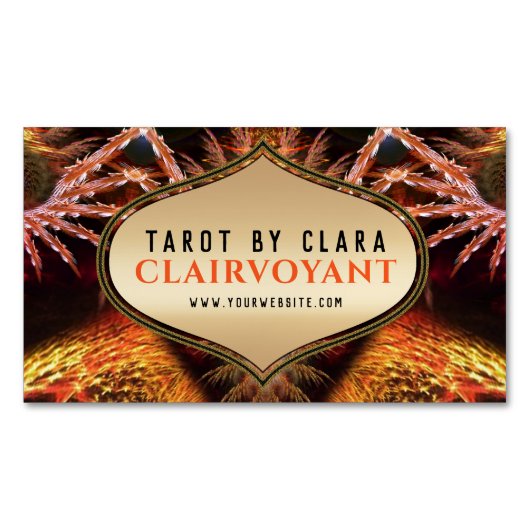 Goddess Temple Fraktal Fantasy 01 Magnetische Visitenkarte (Vorderseite)