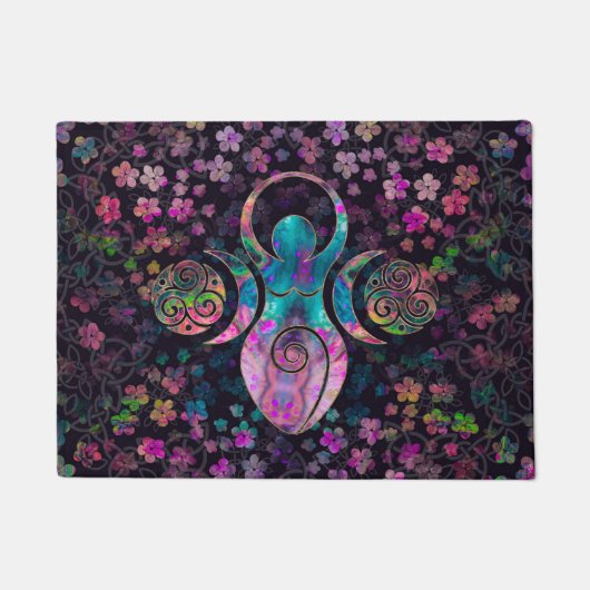 Goddess Triple Moon mit Triskele Fußmatte (Vorderseite)