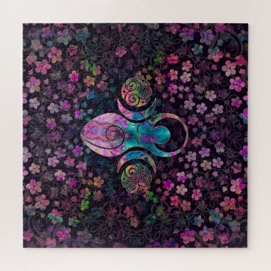 Goddess Triple Moon mit triskele Puzzle (Horizontal)