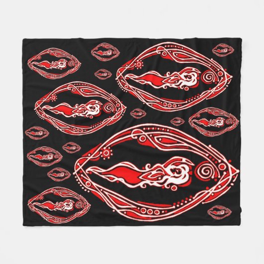 Goddess Yoni Fleecedecke (Vorderseite (Horizontal))