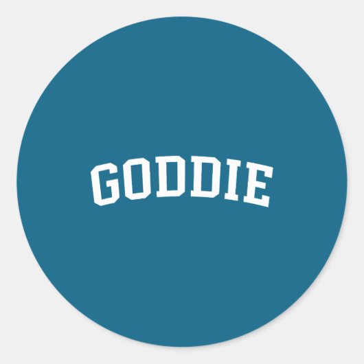 Goddie Runder Aufkleber (Vorderseite)