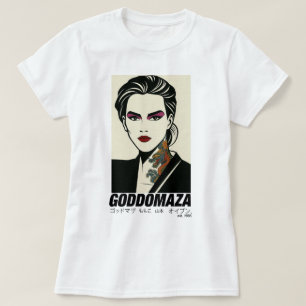 GODDOMAZA EAST 1985 WHITE T-SHIRT DRAGON NECK TAT