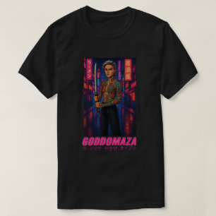 GODDOMAZA NEON PINK MÄNNER SCHWARZE T-SHIRT