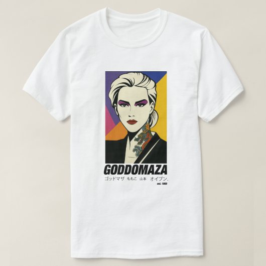 GODDOMAZA OSTEN. 1985 FARBIERTES MÄNNERWEISSES T-S T-Shirt (Design vorne)