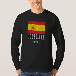 Godelleta Spain Flag Stadt Bandera Ropa T-Shirt