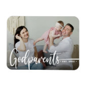 Godeltern Modernes Foto Keepake Magnet (Horizontal)