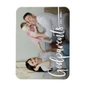 Godeltern Modernes Foto Keepake Magnet (Vertikal)