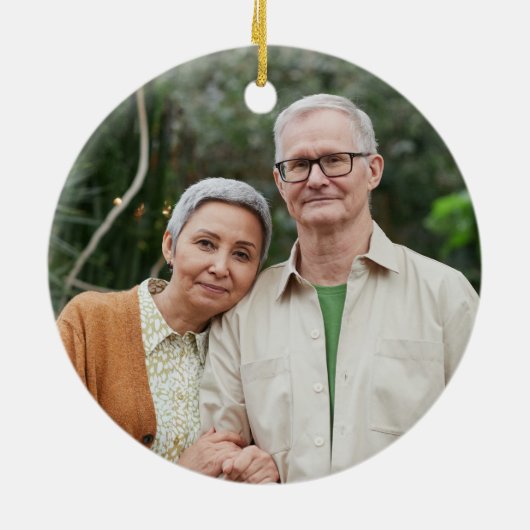 Godeltern-Sake - Taufe Blau-Blätter Keramik Ornament (Hinten)