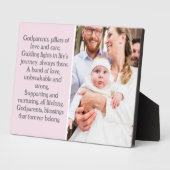 Godeltern und Godchild Custom Plaque mit Easel Fotoplatte (Seite)