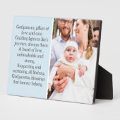 Godeltern und Godchild Custom Plaque mit Easel Fotoplatte (Seite)